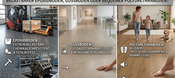 Belastbarer Epoxidboden Gussboden oder bequemer Polyurethanboden